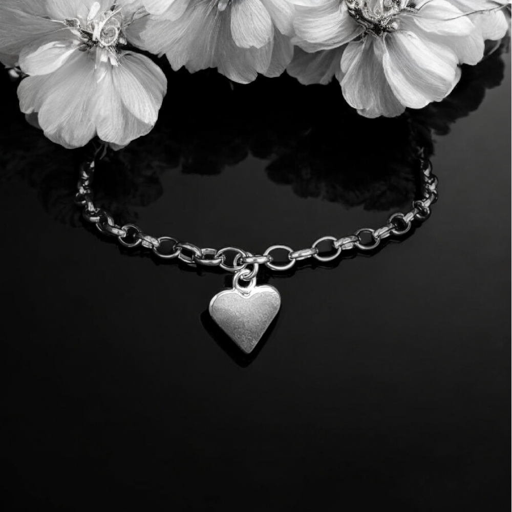 bracelet coeur, argent 925, collection love, bijoux saint valentin, cadeau fait main, créations unique suisse