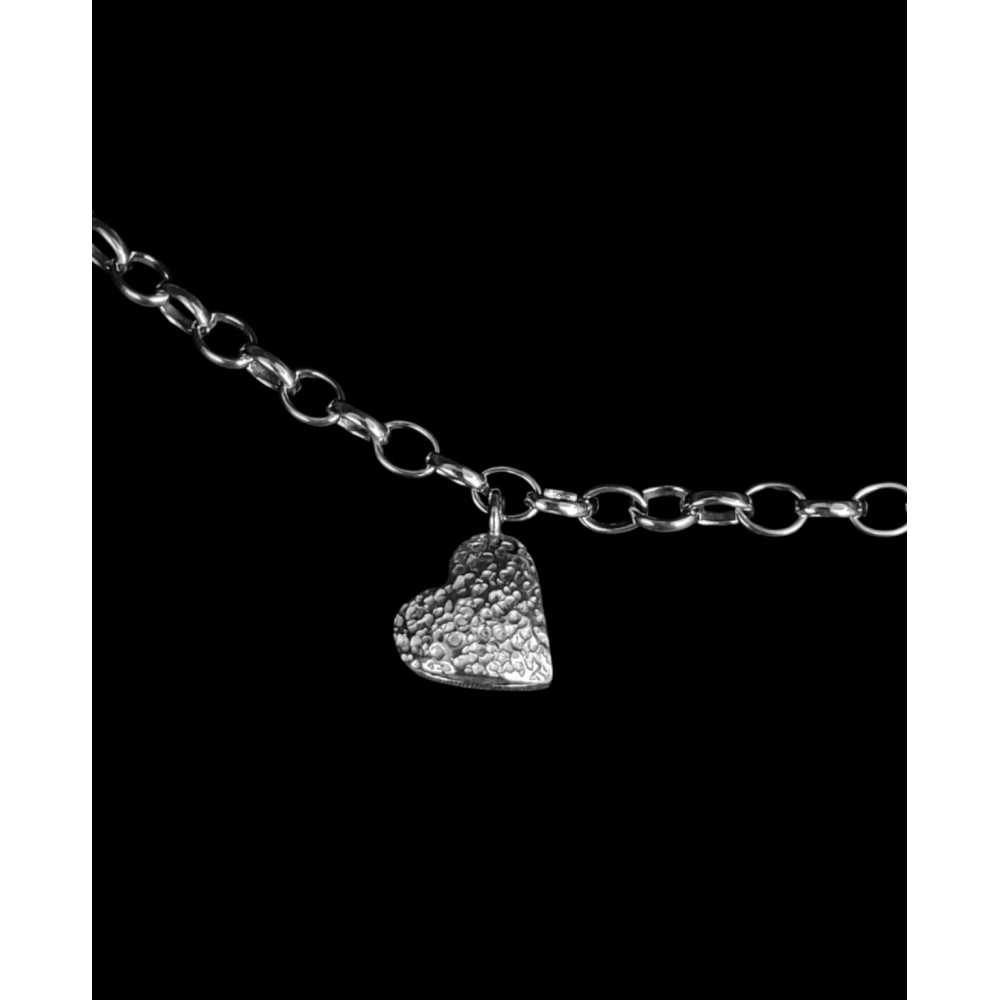 Bracelet coeur pour femme en argent 925, collection love, bijoux saint valentin, collier d'amour fait main en Suisse