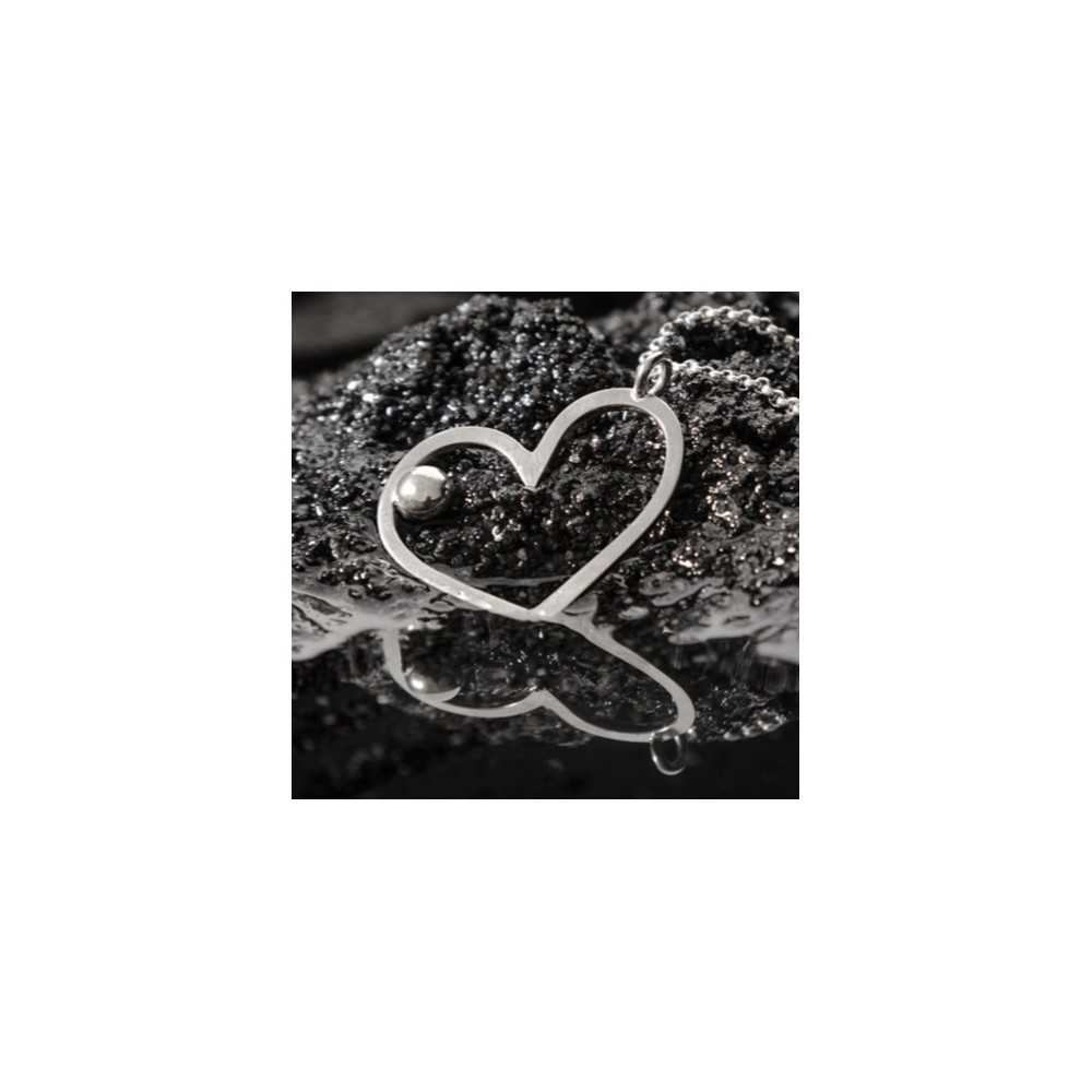 collier pendentif coeur en argent 925 pour femme, bijou d'amour à offrir