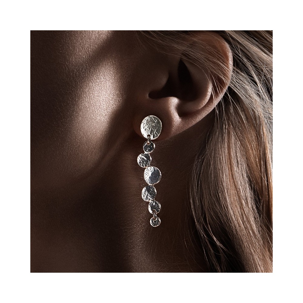 Boucles d'oreilles pendantes en argent 925 pour femme, créations artisanales suisse