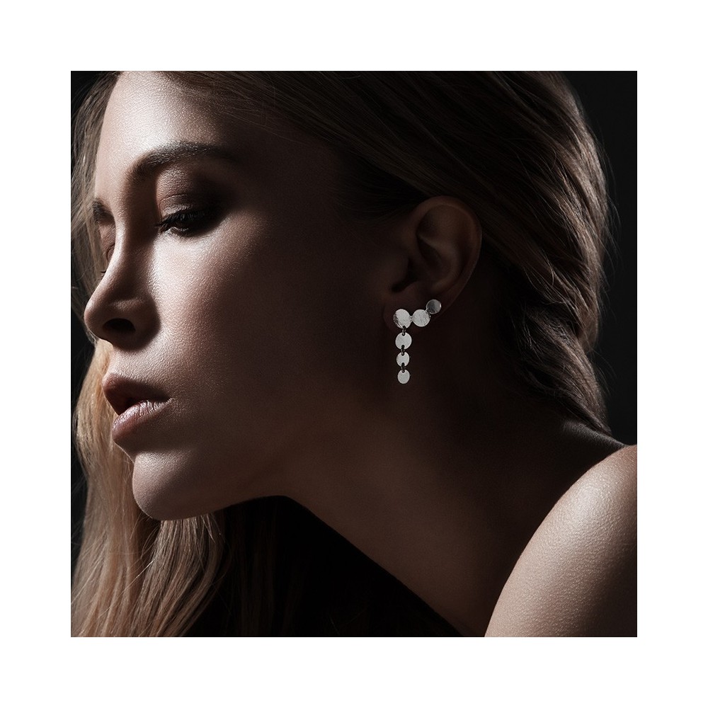 Barettes d'oreilles en argent 925 pour femme de la collection Aphaïa, fabrication artisanale et suisse