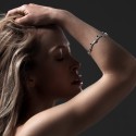 Bracelet jonc pour femme en argent 925, collection Aphaïa, fait main en Suisse à yverdon