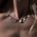 Collier ras de cou pampilles pour femme en argent 925, création artisanale à Yverdon