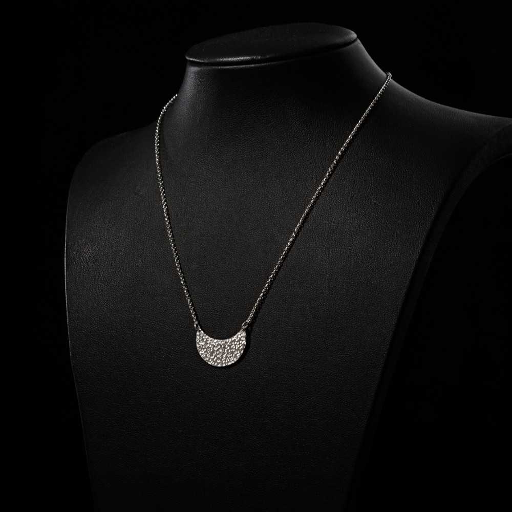 Collier pour femme en argent 925, pendentif lune, fait main à Yverdon en Suisse, bijoux en ligne