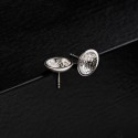 Clous d'oreilles en argent 925, collection Moon, bijoux artisanales fait main à Yverdon en Suisse romande