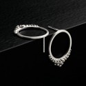 Boucles d'oreilles en granulation revisité, argent 925, grandes puces d'oreilles artisanales suisse