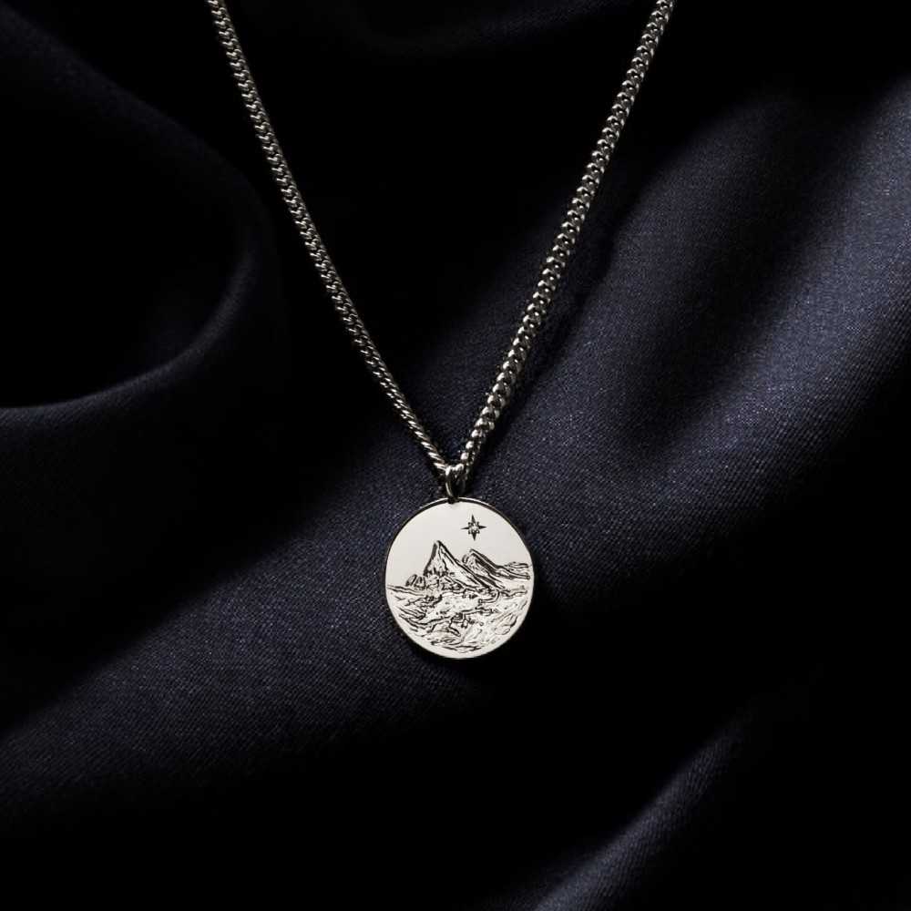 Collier montagnes, unisexe, argent 925, création unique fait main en Suisse