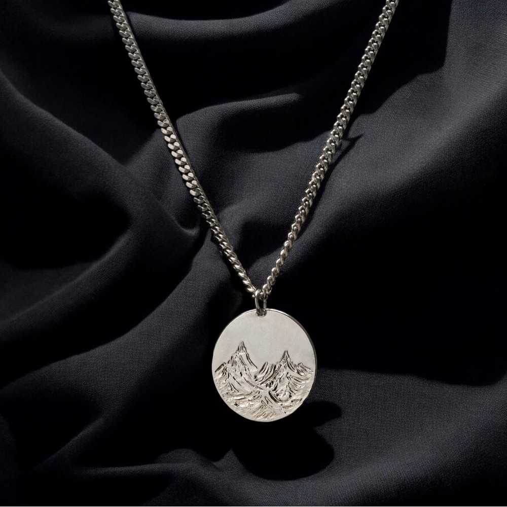 Collier montagnes, unisexe, argent 925, création unique fait main en Suisse romande à Yverdon