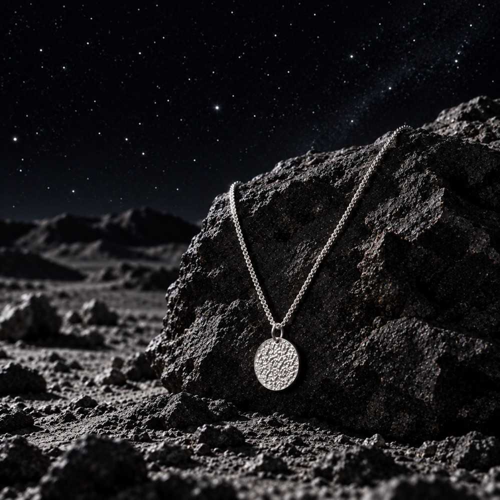 Collier minimaliste en argent 925, pendentif rond, texturé, fait main à yverdon en Suisse romande, collier en ligne