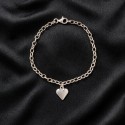 Bracelet coeur en argent 925, collection love, bracelet fait main à offrir pour dire "je t'aime"