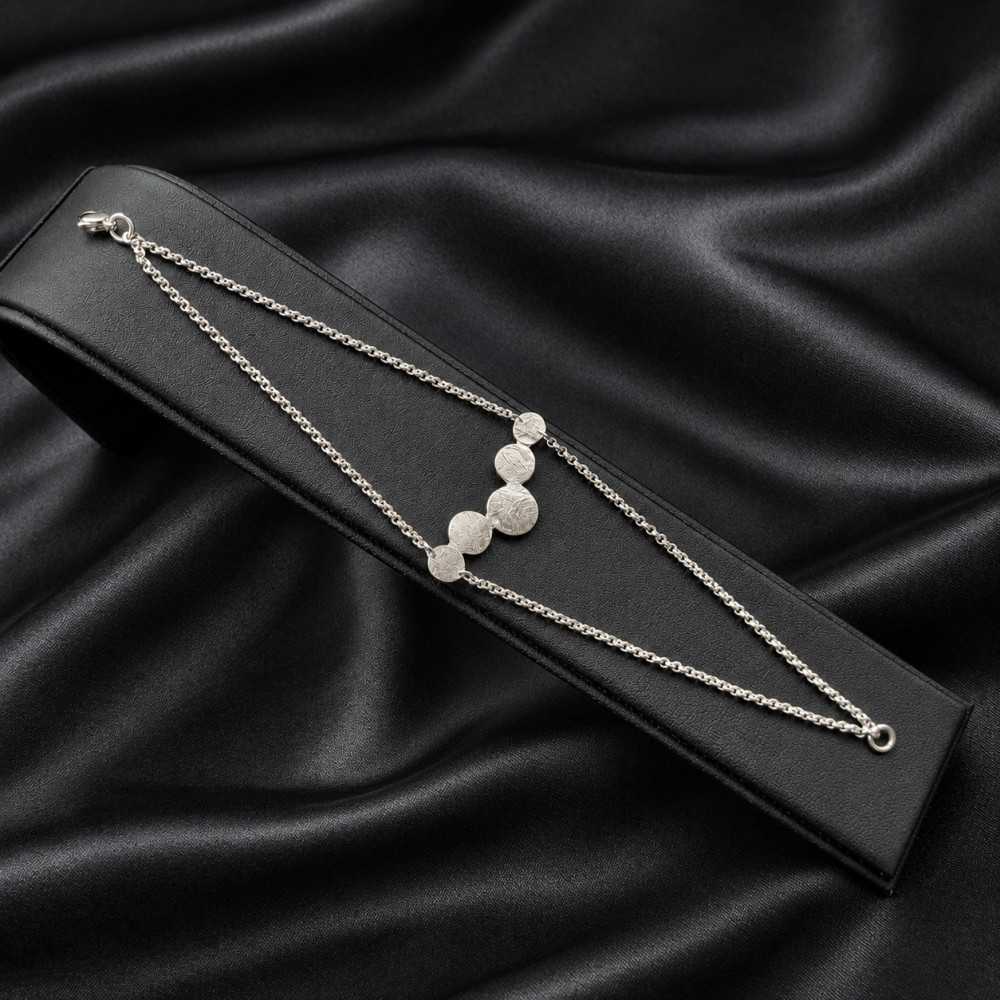 Bracelet au motif organique en argent 925 fait main à Yverdon