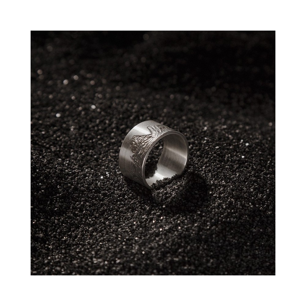 Bague montagnes unisexe en argent 925, création unique faite main, bijoutière suisse
