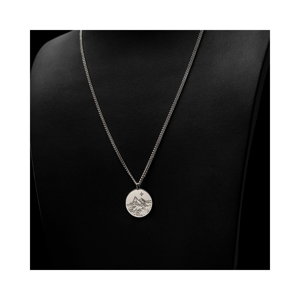 Collier montagnes, unisexe, argent 925, création unique fait main en Suisse