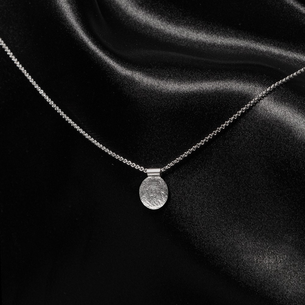 Collier en argent 925, collection Aphaïa, bijou unisexe, création artisanale fait main en Suisse