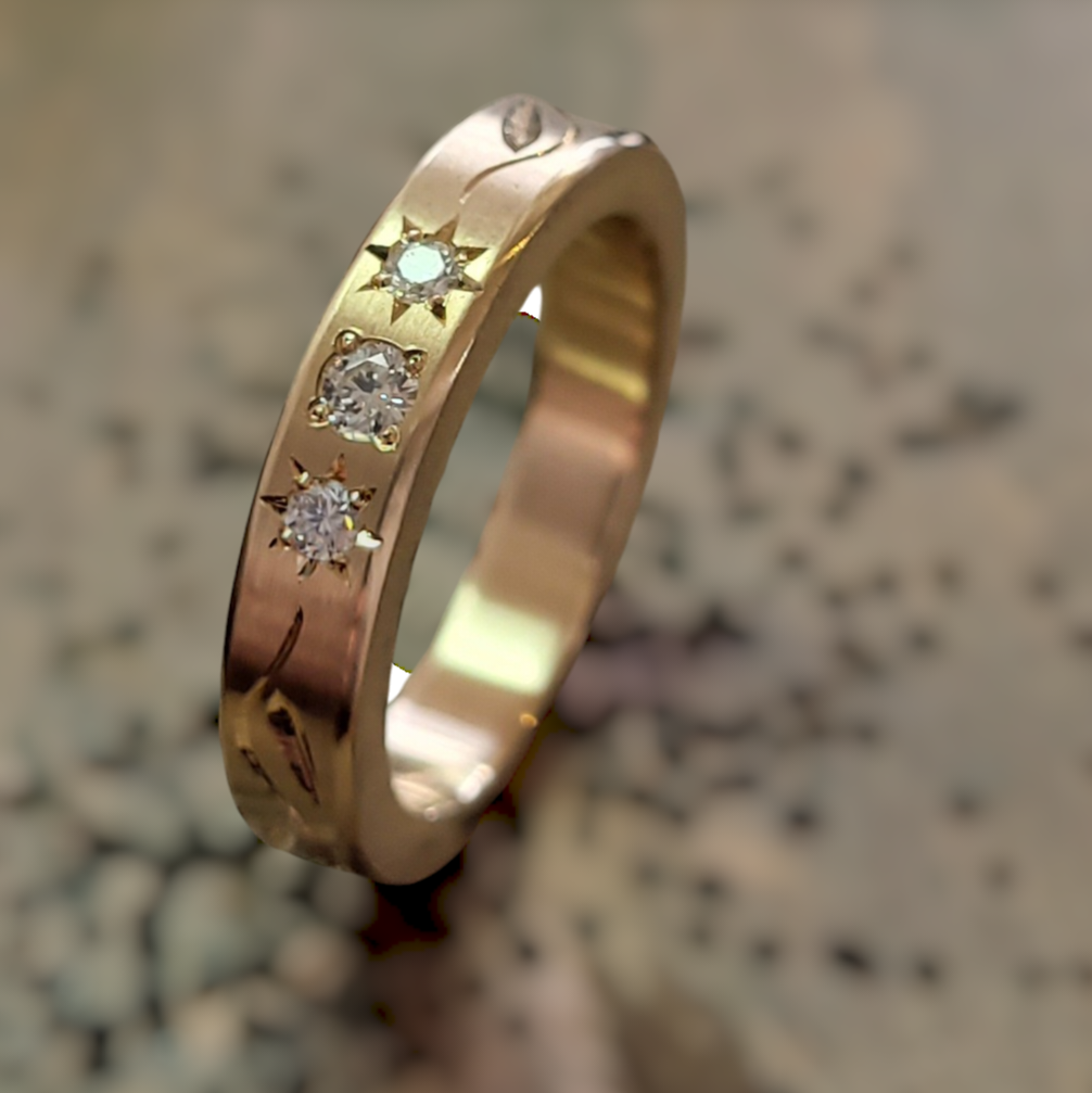 bague en or et diamant sur mesure